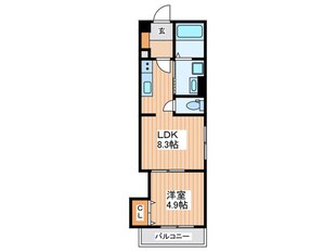 クレアール大久保町の物件間取画像